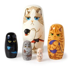 Moody Cats Nesting Dolls