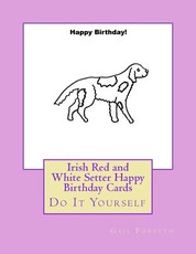 Irish Red and White Setter Happy Birthday Cards