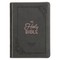KJV Holy Bible, Compact Large Print Faux Leather Red Letter Edition - Ribbon Marker, King James Version, Gray