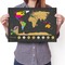 Nutrinamas pasaulio žemėlapis su 7 pasaulio stebuklais EnnoVatti (A3)