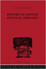 History of Chinese Political Thought