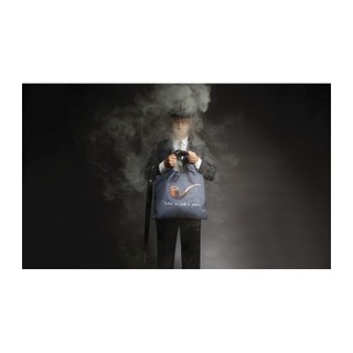 LOQI RENE MAGRITTE 'The Treachery Of Images' Recycled Bag – Tragetasche Mit Kunstmotiv, Schwarz-grau, Recycelt