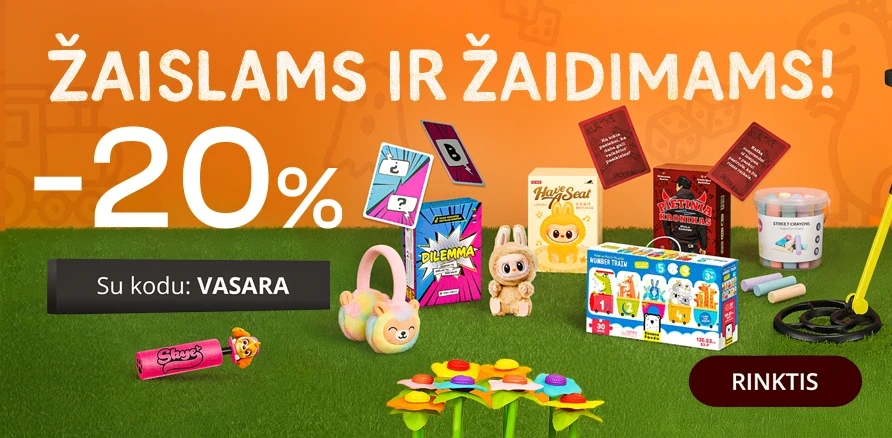 Žaislams ir žaidimams - 20% nuolaida