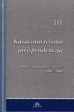 Kasacinio teismo jurisprudencija (III t.)