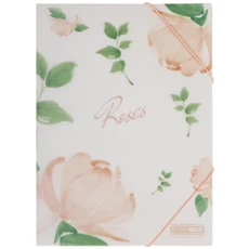 Aplankas su guma A4 ARABESKI PP koralų