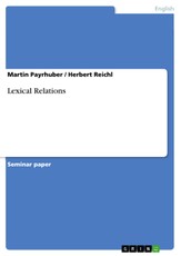 Payrhuber, M: Lexical Relations
