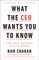 What the CEO Wants You to Know, Expanded and Updated