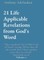 21 Life Applicable Revelations from God's Word: "Thus speaketh the LORD God of Israel, saying, Write thee all the words that I have spoken unto thee in a book"  [Jeremiah 30