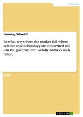 In what ways does the market fail where science and technology are concerned and can the government usefully address such failure