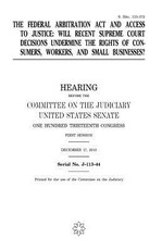 The Federal Arbitration Act and access to justice