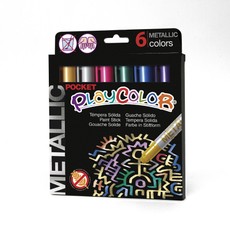Pieštukinis guašas PLAYCOLOR Metallic Packet 6 sp.