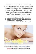 "How To Help Cure Diabetes and Melt Fat Off Naturally