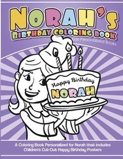Norah's Birthday Coloring Book Kids Personalized Books