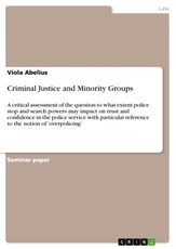 Abelius, V: Criminal Justice and Minority Groups