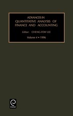 Advances in Quantitative Analysis of Finance and Accounting