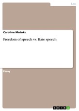 Freedom of speech vs. Hate speech