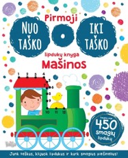 Pirmoji nuo taško iki taško lipdukų knyga. Mašinos