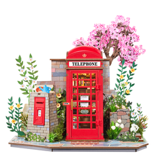 Medinis konstruktorius ROBOTIME „Blossom Book Booth 3D“, 116 dalių