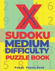 X Sudoku Medium Difficulty Puzzle Book