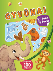Gyvūnai. Klijuok lipdukus