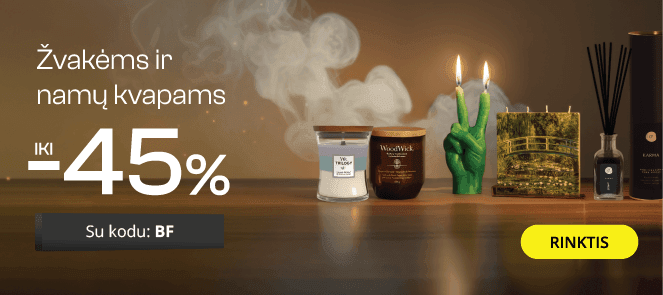 Žvakėms, namų ir automobilių kvapams - extra nuolaidos iki -45%