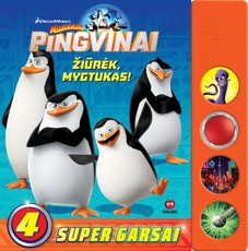 MADAGASKARO PINGVINAI. Žiūrėk, mygtukas!