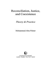Reconciliation, Justice, and Coexistence