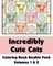 Incredibly Cute Cats Coloring Book Double Pack (Volumes 1 & 2)