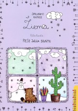 Žiema. Ranka piešta spalvinimo knygelė