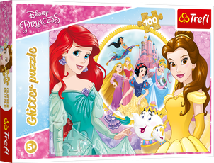 TREFL DISNEY PRINCESS Blizgantis dėlionė „Princesės“, 100 det.