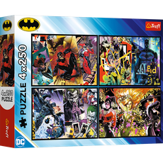TREFL BATMAN 4x250 det. dėlionių rinkinys