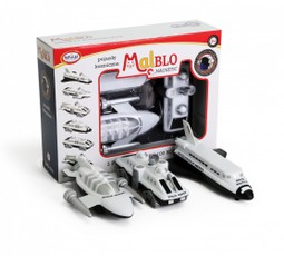 MalBlo magnetinės kosminės transporto priemonės (žaislų rinkinys)