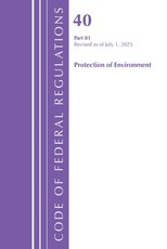Code of Federal Regulations, Title 40 Protection of the Environment 81, Revised as of July 1, 2023