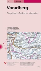 Swisstopo 1 : 100 000 Vorarlberg