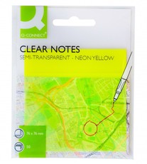 Lipnūs lapeliai pusiauskaidrūs 76x76 50lap gelsvi