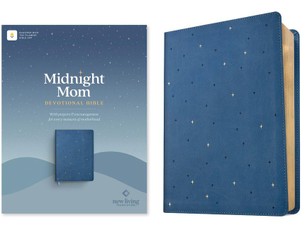 NLT Midnight Mom Devotional Bible (Leatherlike, Starlit Navy, Red Letter, Filament Enabled)