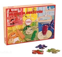 Vaisiai ir daržovės. Dėlionė