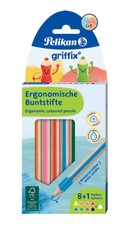 Pieštukai spalvoti 8+1 sp GRIFFIX L+R