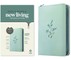 NLT Large Print Thinline Reference Zipper Bible, Filament Enabled (Leatherlike, Baby Blue Blossoms, Red Letter)