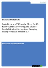Darko, E: Book Review of "What the Bleep Do We Know!?(TM): D