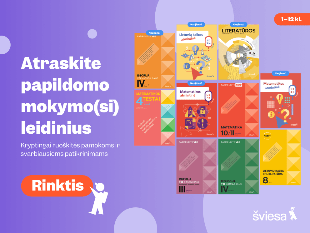 Leidyklos „Šviesa“ 1-12 kl. papildoma mokomoji medžiaga