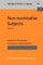 Non-nominative Subjects