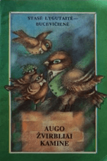 Augo žvirbliai kamine