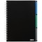 Sąsiuvinis su spirale, plastikiniu viršeliu CLASSIC A4 120lap., lang., juodas