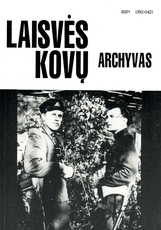 Laisvės kovų archyvas Nr. 15