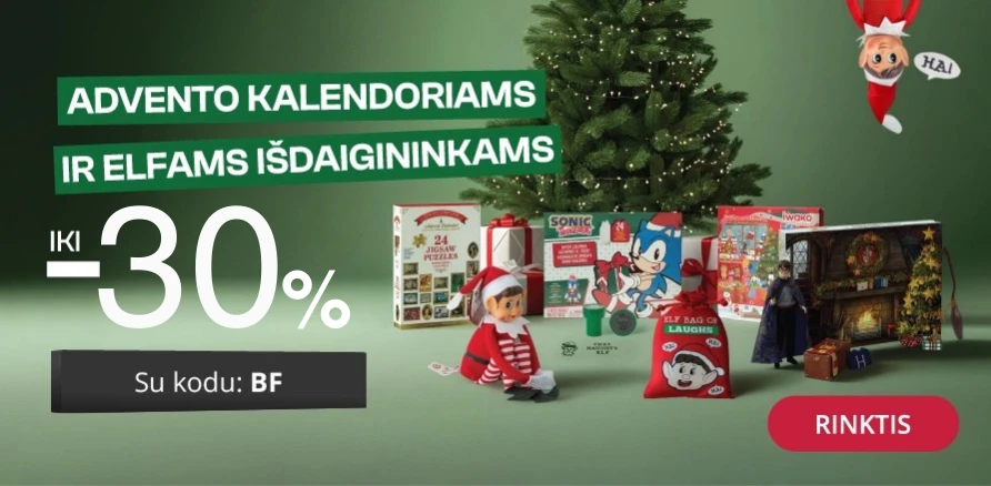 Elfams išdaigininkams ir advento kalendoriams - extra nuolaidos iki -25%