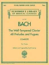 Bach - The Well-Tempered Clavier 48 Preludes and Fugues Songbook for Piano Complete Books 1 and 2 Schirmer Library Sheet Music Vol. 2057 Advanced Classical Piano Songbook