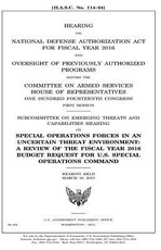 Hearing on National Defense Authorization Act for Fiscal Year 2016 and oversight of previously authorized programs before the Committee on Armed Services, House of Representatives, One Hundred Fourteenth Congress, first session