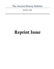 Ancient History Bulletin Volume Seven