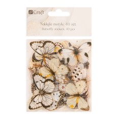 Lipdukai DRUGELIAI 40vnt balti-juodi